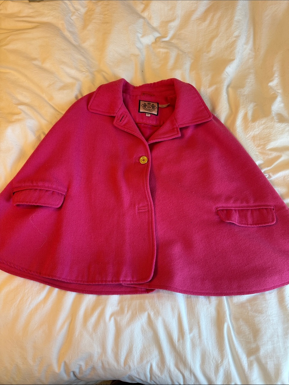 Juicy Couture Hot Pink Girls' Cape Jacket